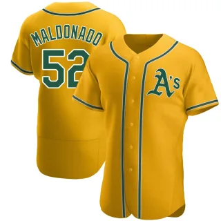 Men's Authentic Gold Anthony Maldonado Oakland Athletics Alternate Jersey