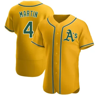 Men's Authentic Gold Billy Martin Oakland Athletics Alternate Jersey