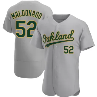 Men's Authentic Gray Anthony Maldonado Oakland Athletics Road Jersey