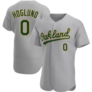 Men's Authentic Gray Gunnar Hoglund Oakland Athletics Road Jersey