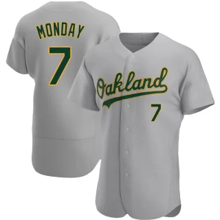 Men's Authentic Gray Rick Monday Oakland Athletics Road Jersey