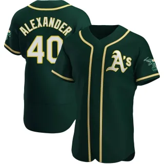 Men's Authentic Green CJ Alexander Oakland Athletics Alternate Jersey