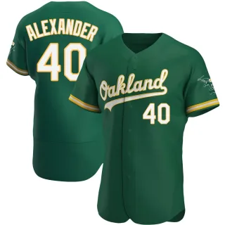 Men's Authentic Green CJ Alexander Oakland Athletics Kelly Alternate Jersey