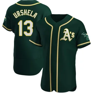 Men's Authentic Green Gio Urshela Oakland Athletics Alternate Jersey