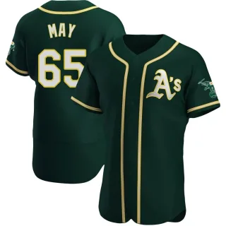 Men's Authentic Green Trevor May Oakland Athletics Alternate Jersey