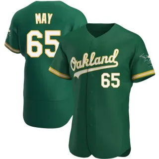 Men's Authentic Green Trevor May Oakland Athletics Kelly Alternate Jersey