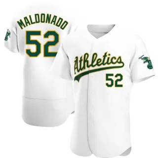 Men's Authentic White Anthony Maldonado Oakland Athletics Home Jersey