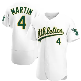 Men's Authentic White Billy Martin Oakland Athletics Home Jersey