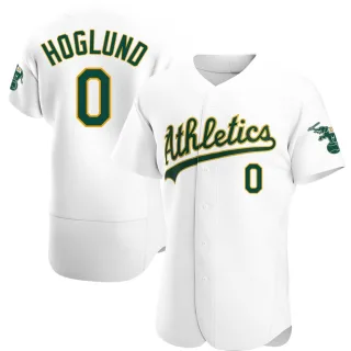 Men's Authentic White Gunnar Hoglund Oakland Athletics Home Jersey