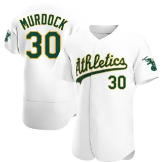 Men's Authentic White Noah Murdock Oakland Athletics Home Jersey