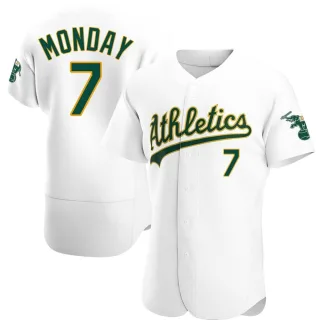 Men's Authentic White Rick Monday Oakland Athletics Home Jersey