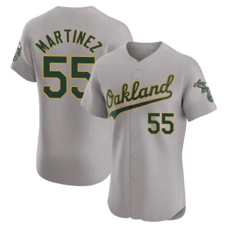 Men's Elite Gray Adrian Martinez Oakland Athletics Road Jersey