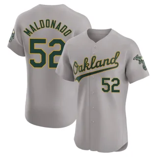 Men's Elite Gray Anthony Maldonado Oakland Athletics Road Jersey