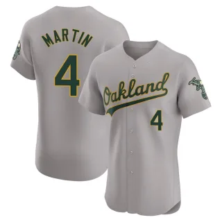 Men's Elite Gray Billy Martin Oakland Athletics Road Jersey