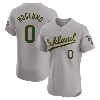 Men's Elite Gray Gunnar Hoglund Oakland Athletics Road Jersey