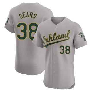 Men's Elite Gray JP Sears Oakland Athletics Road Jersey