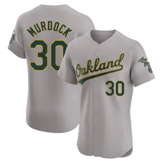 Men's Elite Gray Noah Murdock Oakland Athletics Road Jersey