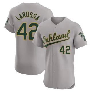 Men's Elite Gray Tony Larussa Oakland Athletics Road Jersey