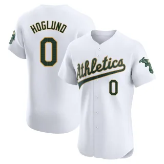 Men's Elite White Gunnar Hoglund Oakland Athletics Home Jersey