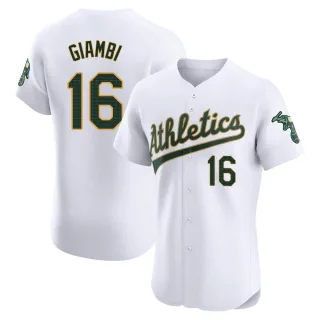 Men's Elite White Jason Giambi Oakland Athletics Home Jersey