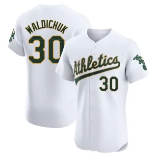 Men's Elite White Ken Waldichuk Oakland Athletics Home Jersey