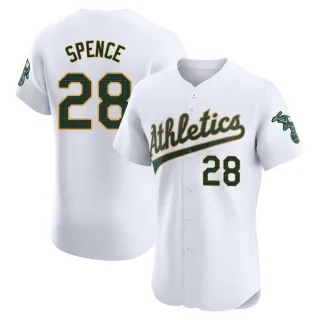 Men's Elite White Mitch Spence Oakland Athletics Home Jersey