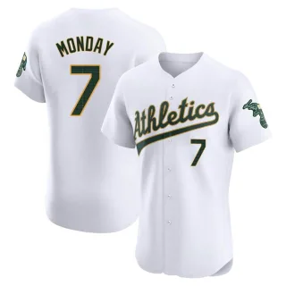 Men's Elite White Rick Monday Oakland Athletics Home Jersey