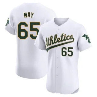 Men's Elite White Trevor May Oakland Athletics Home Jersey