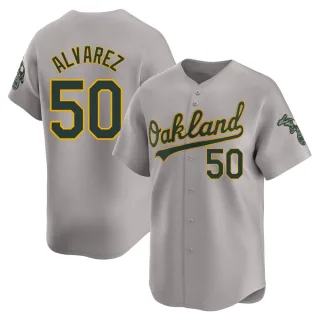 Men's Limited Gray Armando Alvarez Oakland Athletics Away Jersey