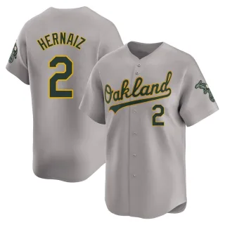 Men's Limited Gray Darell Hernaiz Oakland Athletics Away Jersey