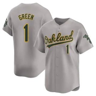 Men's Limited Gray Dick Green Oakland Athletics Away Jersey