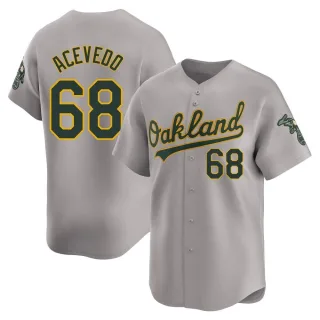 Men's Limited Gray Domingo Acevedo Oakland Athletics Away Jersey