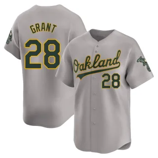 Men's Limited Gray Jim Mudcat Grant Oakland Athletics Away Jersey