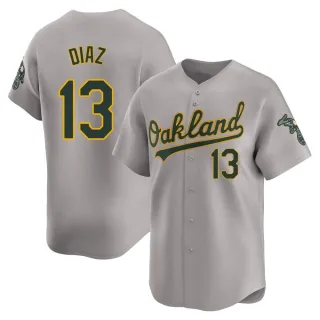 Men's Limited Gray Jordan Diaz Oakland Athletics Away Jersey