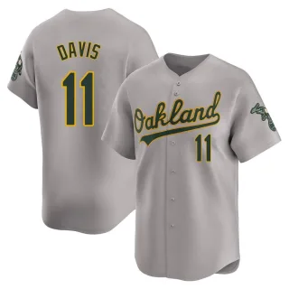 Men's Limited Gray Khris Davis Oakland Athletics Away Jersey