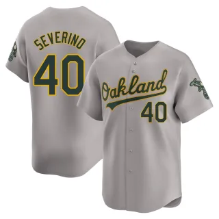 Men's Limited Gray Luis Severino Oakland Athletics Away Jersey