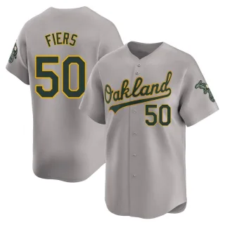 Men's Limited Gray Mike Fiers Oakland Athletics Away Jersey