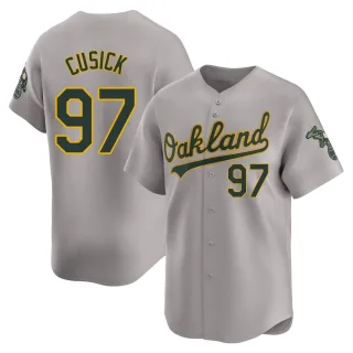 Men's Limited Gray Ryan Cusick Oakland Athletics Away Jersey