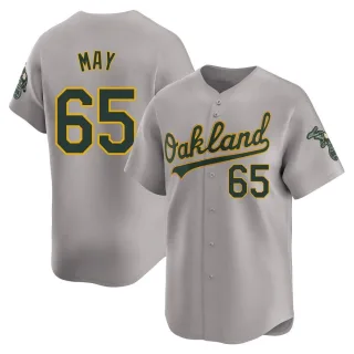 Men's Limited Gray Trevor May Oakland Athletics Away Jersey