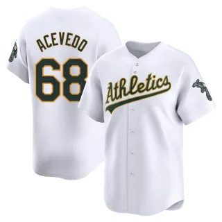 Men's Limited White Domingo Acevedo Oakland Athletics Home Jersey