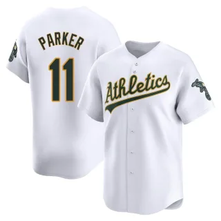 Men's Limited White Jarrod Parker Oakland Athletics Home Jersey