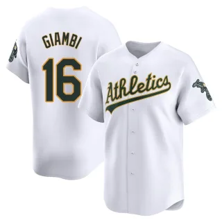 Men's Limited White Jason Giambi Oakland Athletics Home Jersey