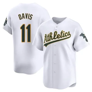 Men's Limited White Khris Davis Oakland Athletics Home Jersey