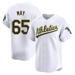 Men's Limited White Trevor May Oakland Athletics Home Jersey