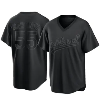 Men's Replica Black Adrian Martinez Oakland Athletics Pitch Fashion Jersey