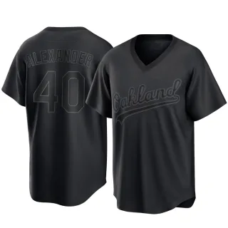 Men's Replica Black CJ Alexander Oakland Athletics Pitch Fashion Jersey