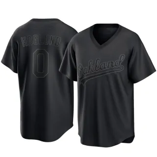 Men's Replica Black Gunnar Hoglund Oakland Athletics Pitch Fashion Jersey