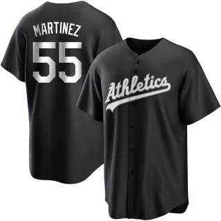 Men's Replica Black/White Adrian Martinez Oakland Athletics Jersey