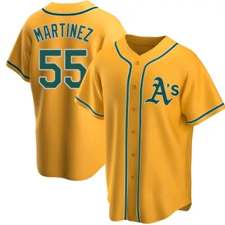 Men's Replica Gold Adrian Martinez Oakland Athletics Alternate Jersey