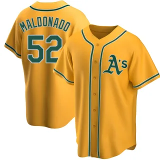 Men's Replica Gold Anthony Maldonado Oakland Athletics Alternate Jersey